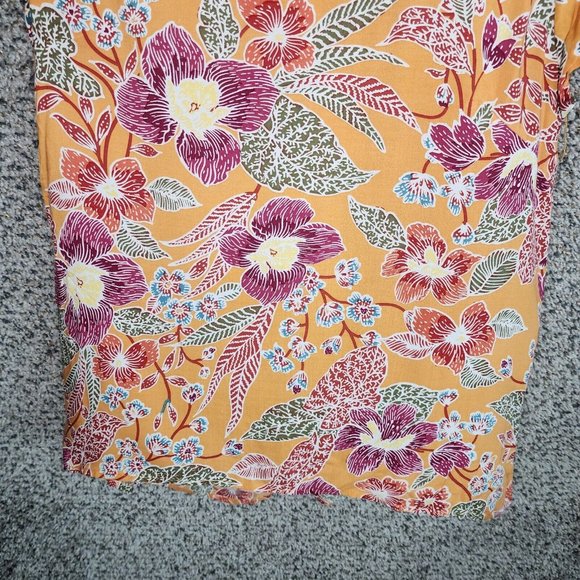 Christian Siriano Top Womens‎ Medium Floral Print Lightweight Flutter Sleeve - Picture 5 of 7